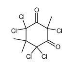 2-ethyl-2,4,4,6,6-pentachloro-5,5-dimethyl-1,3-cyclohexanedione结构式