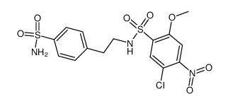 5-chloro-2-methoxy-4-nitro-N-(4-sulfamoylphenethyl)benzenesulfonamide Structure