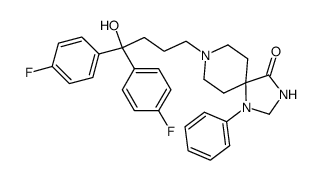 8-[4,4-bis(p-fluorophenyl)-4-hydroxybutyl]-1-phenyl-1,3,8-triazaspiro[4.5]decan-4-one Structure