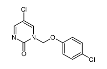 5-chloro-1-[(4-chlorophenoxy)methyl]pyrimidin-2-one结构式