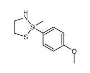 1-Thia-3-aza-2-silacyclopentane, 2-(p-methoxyphenyl)-2-methyl- Structure