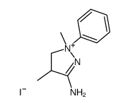3-amino-4,5-dihydro-1,4-dimethyl-1-phenyl-1H-pyrazolium iodide Structure