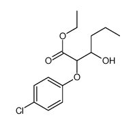 ethyl 2-(4-chlorophenoxy)-3-hydroxyhexanoate结构式