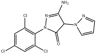 3-Amino-4-(1H-pyrazol-1-yl)-1-(2,4,6-trichlorophenyl)-2-pyrazolin-5-one Structure