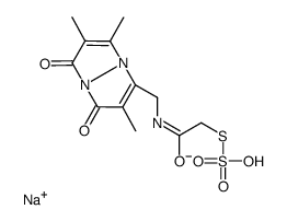 sodium,1,2,6-trimethyl-3,5-dioxo-7-[[(2-sulfonatosulfanylacetyl)amino]methyl]pyrazolo[1,2-a]pyrazole Structure