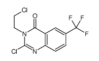 2-chloro-3-(2-chloroethyl)-6-(trifluoromethyl)quinazolin-4-one结构式