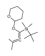 1-t-Butyldimethylsilyl-1-(2-tetrahydropyranoxy)-3-methyl-1,2-butadiene结构式