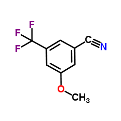 3-甲氧基-5-(三氟甲基)苯甲腈结构式