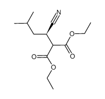 (R)-2-ethoxycarbonyl-3-cyano-5-methylhexanoic acid ethyl ester Structure