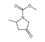 1-Pyrrolidinecarboxylic acid, 2-methyl-4-oxo-, methyl ester结构式