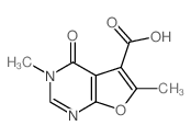 3,6-二甲基-4-氧代-3,4-二氢呋喃[2,3-d]嘧啶-5-羧酸结构式