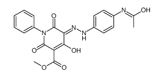3-Pyridinecarboxylic acid,5-[[4-(acetylamino)phenyl]azo]-1,2-dihydro-4,6-dihydroxy-2-oxo-1-phenyl-,methyl ester (9CI)结构式