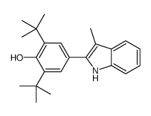 2,6-ditert-butyl-4-(3-methyl-1H-indol-2-yl)phenol结构式