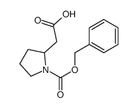 2-(1-(苄氧基羰基)吡咯烷-2-基)乙酸结构式