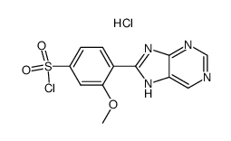 8-(2'-methoxy-4'-chlorosulfonylphenyl)-purine hydrochloride结构式