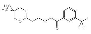 5-(5,5-DIMETHYL-1,3-DIOXAN-2-YL)-3'-TRIFLUOROMETHYLVALEROPHENONE结构式