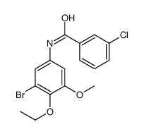 N-(3-bromo-4-ethoxy-5-methoxyphenyl)-3-chlorobenzamide Structure