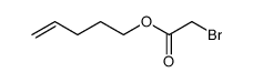 Acetic acid, 2-bromo-, 4-penten-1-yl ester结构式
