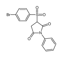 3-(4-bromophenyl)sulfonyl-1-phenylpyrrolidine-2,5-dione结构式