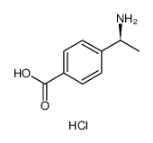 (S)-4-(1-氨基乙基)苯甲酸盐酸盐结构式