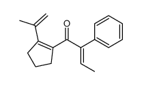 2-phenyl-1-(2-prop-1-en-2-ylcyclopenten-1-yl)but-2-en-1-one结构式