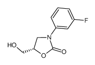 (S)-3-(3-氟苯基)-5-羟甲基恶唑烷-2-酮结构式