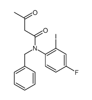 N-benzyl-N-(4-fluoro-2-iodophenyl)-3-oxobutanamide Structure