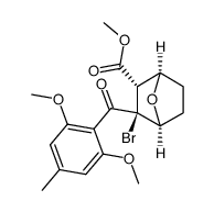 2α-bromo-2β-(2',6'-dimethoxy-4'-methylbenzoyl)-3β-methoxycarbonyl-7-oxabicyclo(2.2.1)heptane结构式
