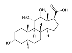 3α,11ξ,12ξ-trihydroxy-5β-androstane-17β-carboxylic acid结构式