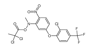 N-methyl-N-[2-nitro-5-(2-chloro-4-trifluoromethylphenoxy)phenyl]-α,α-dichloropropionyloxyamine结构式