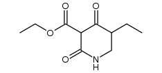 5-ethyl-2,4-dioxo-piperidine-3-carboxylic acid ethyl ester Structure