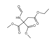 1-formylamino-ethane-1,1,2-tricarboxylic acid-2-ethyl ester-1,1-dimethyl ester Structure