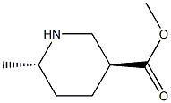 (3S,6S)-6-甲基-3-哌啶甲酸甲酯结构式