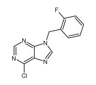 6-氯-9-(2-氟苯甲基)-9H-嘌呤结构式