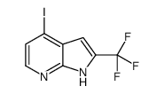 4-碘-2-(三氟甲基)-1H-吡咯并[2,3-B]吡啶结构式