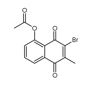 5-acetyloxy-3-bromo-2-methyl-1,4-naphthoquinone Structure