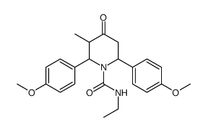 N-ethyl-2,6-bis(4-methoxyphenyl)-3-methyl-4-oxopiperidine-1-carboxamide Structure
