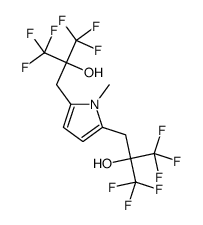 1,1,1,3,3,3-hexafluoro-2-[[1-methyl-5-[3,3,3-trifluoro-2-hydroxy-2-(trifluoromethyl)propyl]pyrrol-2-yl]methyl]propan-2-ol Structure