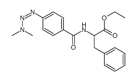 ethyl 2-[(4-dimethylaminodiazenylbenzoyl)amino]-3-phenyl-propanoate结构式
