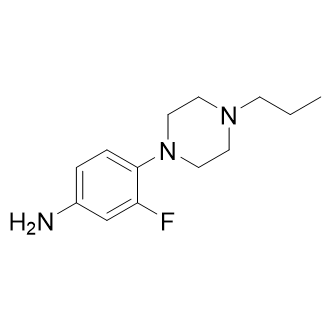 3-氟-4-(4-丙基哌嗪-1-基)苯胺结构式