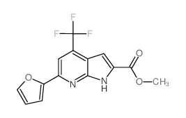 4-(三氟甲基)-6-(呋喃-2-基)-1H-吡咯并[2,3-b]吡啶-2-羧酸甲酯结构式