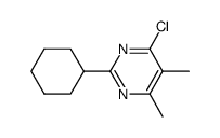 4-chloro-2-cyclohexyl-5,6-dimethylpyrimidine Structure