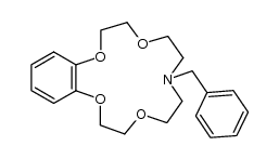 2,3-benzo-10-benzyl-10-aza-1,4,7,13-tetraoxa-2-cyclopentadecene结构式