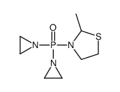 3-[Bis(1-aziridinyl)phosphoryl]-2-methyl-1,3-thiazolidine Structure