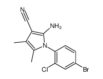 2-Amino-1-(4-bromo-2-chlorophenyl)-4,5-dimethyl-1H-pyrrole-3-carb onitrile Structure