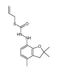 S-allyl 2-(2,3-dihydro-2,2,4-trimethylbenzofuran-7-yl)hydrazinethiocarboxylate Structure