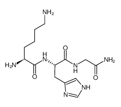 L-赖氨酰-L-组氨酰甘氨酰胺三盐酸盐结构式