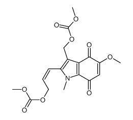 [(E)-3-[5-methoxy-3-(methoxycarbonyloxymethyl)-1-methyl-4,7-dioxo-indol-2-yl]prop-2-enyl] methyl carbonate Structure