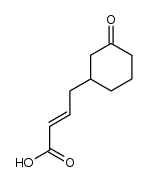 (E)-4-(3-oxocyclohexyl)but-2-enoic acid结构式