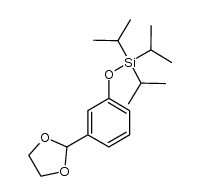 (3-(1,3-dioxolan-2-yl)phenoxy)triisopropylsilane结构式